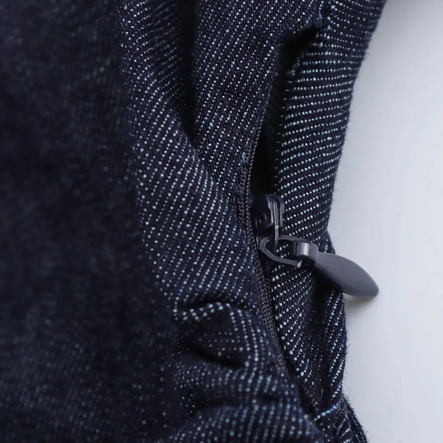 series denim MIDI dress with lapel side zipper fashion wrinkle waist slim elegant dress
