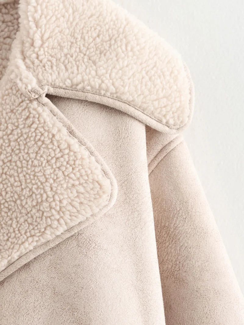 Winter New Arrival Women's ZW Series Double-Sided Collar Oversized Long-Sleeve Jacket Warm