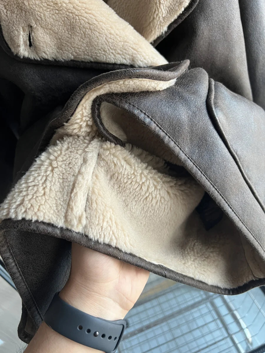 Winter New Arrival Women's ZW Series Double-Sided Collar Oversized Long-Sleeve Jacket Warm