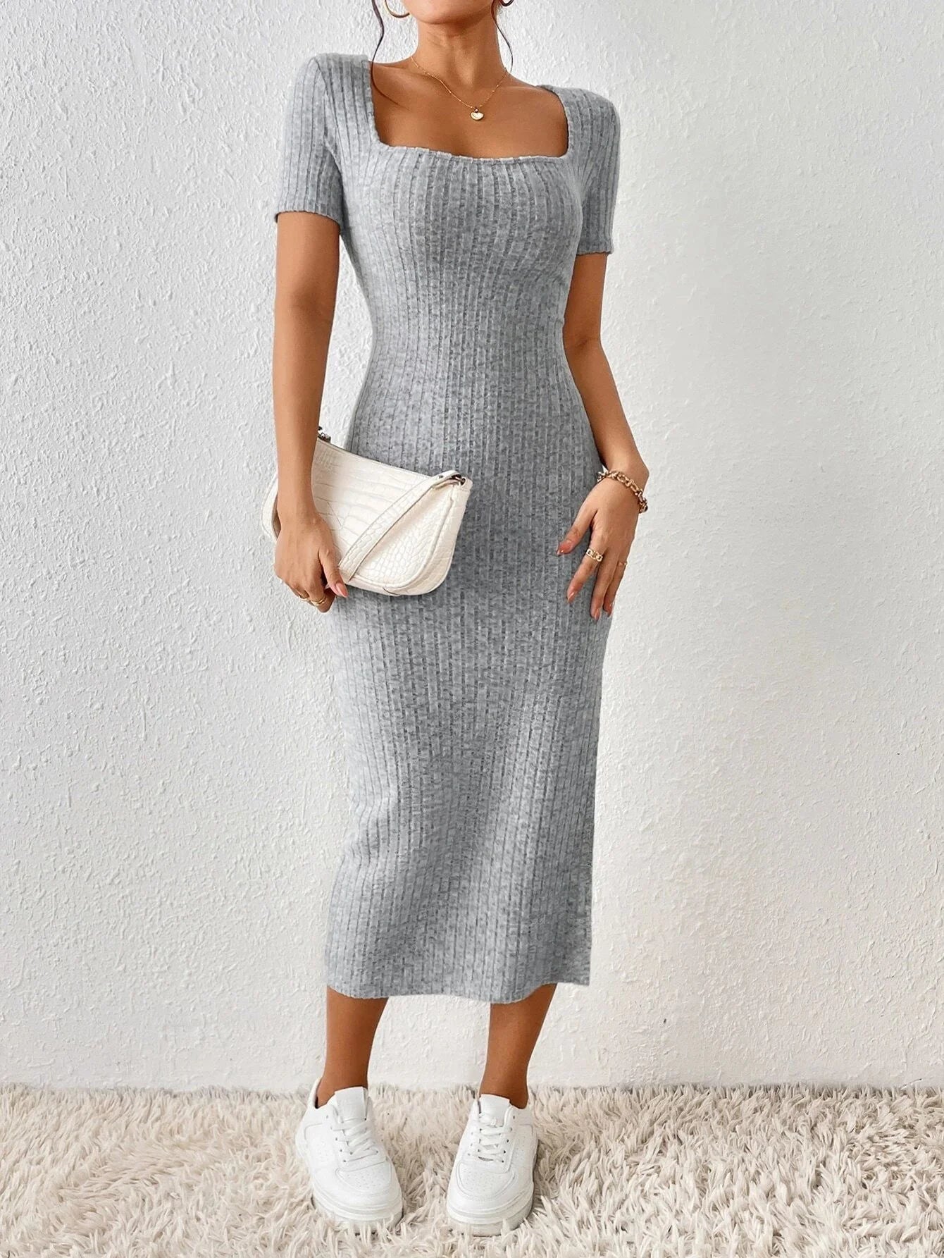 WomenStyle Knitted Dress Lady