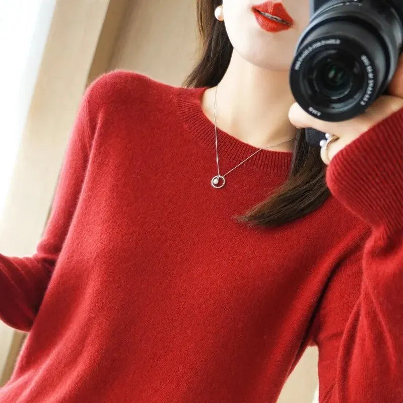 Winter BasicPullover Warm Casual Pulls Jumpers Korean