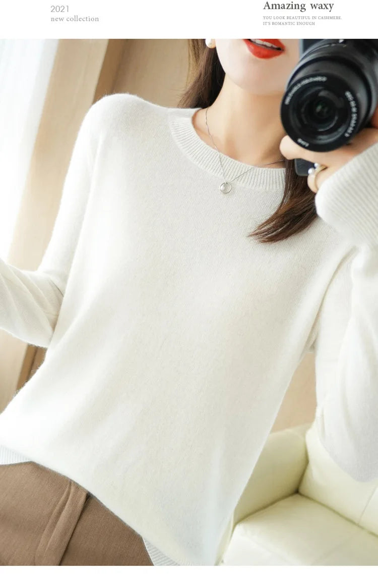 Winter BasicPullover Warm Casual Pulls Jumpers Korean